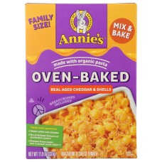 ANNIES HOMEGROWN: Oven Baked Real Aged Cheddar Mac and Cheese, 11.9 oz