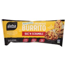 ALPHA FOODS: Bacn Scramble Burrito, 5.5 oz