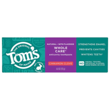 TOMS OF MAINE: Whole Care Natural Cinnamon Clove Toothpaste with Fluoride, 4 oz TOMS OF MAINE: Whole Care Natural Cinnamon Clove Toothpaste with Fluoride, 4 oz