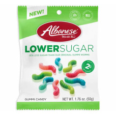 ALBANESE: Lower Sugar Mini Gummi Worms, 1.76 oz