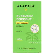 ALAFFIA: Everyday Coconut Bar Soap Purely Coconut, 8 oz