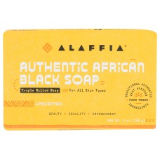 ALAFFIA: African Black Soap Unscented, 5 oz