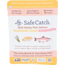 SAFECATCH: Wild Alaska Pink Salmon Rosemary Dijon Pouch, 2.6 oz