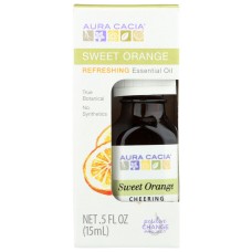 AURA CACIA: Sweet Orange Essential Oil Boxed, 0.5 oz