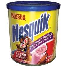 NESQUIK: Strawberry Milkshake Powder Tub, 14.1 oz