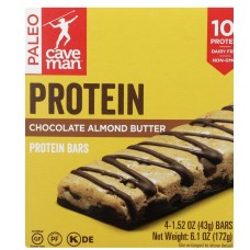 CAVEMAN FOODS: Chocolate Almond Butter Protein Bars, 6.1 oz