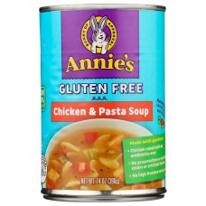 ANNIES HOMEGROWN: Gluten Free Chicken and Pasta Soup, 14 oz