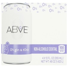 ABOVE: Gin and Tonic Non Alcoholic Cocktails 4pk, 48 fo