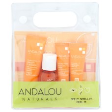 ANDALOU NATURALS: Brightening Routine Fcl Kit, 4 pc