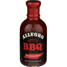 ALLEGRO: Spicy Bbq Sauce, 18 oz