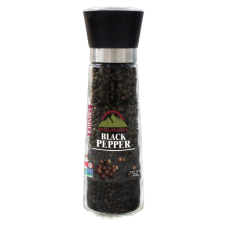 HIMALAYAN CHEF: Black Pepper Whole Large Glass Grinder, 6.4 oz