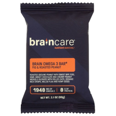 BRAINCARE: Brain Omega 3 Bar Fig and Roasted Peanut, 2.1 oz