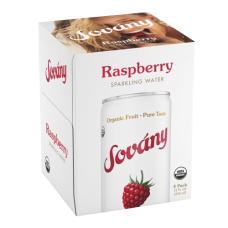 SOVANY: Raspberry Sparkling Water 4Pk, 48 fo