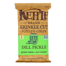 KETTLE FOODS: Krinkle Cut Dill Pickle Potato Chips, 5 oz