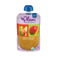 PLUM ORGANICS: Organic Baby Food Pear Mango, 4 oz