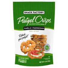 SNACK FACTORY: Garlic Parmesan Pretzel Crisps, 7.2 oz