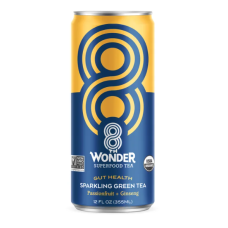 8TH WONDER: Sparkling Green Tea Passionfruit Ginseng Gut Health, 12 fo