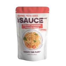 LE SAUCE & CO: Creamy Sun Dried Tomato Pesto Gourmet Pasta Sauce, 8.8 oz