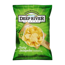 DEEP RIVER: Zesty Jalapeno Kettle Cooked Potato Chips, 2 oz