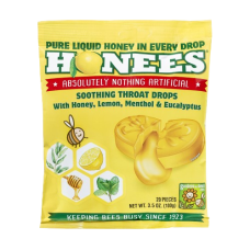 HONEES: Honey Lemon Menthol Eucalyptus Drops, 20 pc