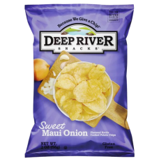 DEEP RIVER: Sweet Maui Onion Kettle Cooked Potato Chips, 2 oz
