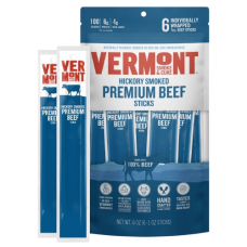 VERMONT SMOKE: Smoked Premium Beef Sticks 6Ct, 6 oz