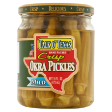 TALK O TEXAS: Crisp Okra Pickles Mild, 16 oz