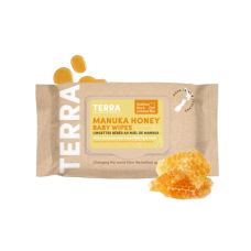 TERRA ORGANICS: Bamboo Baby Wipes Manuka Honey, 70 ea