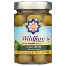 WILDFARE: Green Olives Stuffed With Jalapenos, 10.05 oz