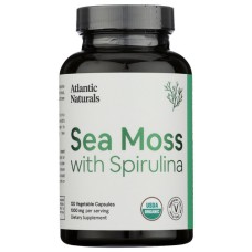 ATLANTIC NATURALS: Organic Sea Moss With Spirulina Capsules, 120 vc