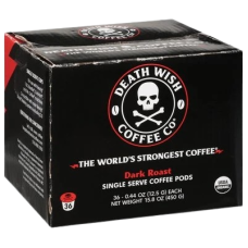 DEATH WISH COFFEE: Dark Roast Single Serve Pods Coffee, 36 cp
