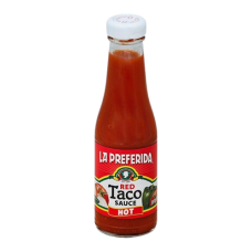 LA PREFERIDA: Red Taco Sauce Hot, 7 oz