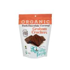 NUT FREE CHOCOLATE FACTORY: Organic Dark Chocolate Covered Graham Crackers, 4.16 oz