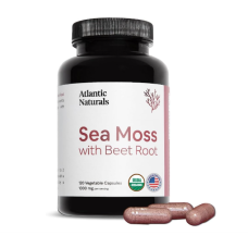 ATLANTIC NATURALS: Organic Sea Moss With Beet Root Capsules, 120 vc