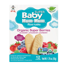 HOT KID: Baby Mum Mum Organic Super Berries Rice Rusks, 1.76 oz