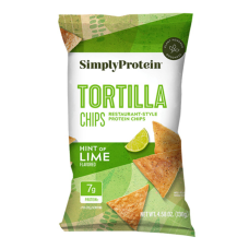 SIMPLYPROTEIN: Hint Of Lime Tortilla Chips, 4.58 oz