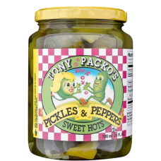 TONY PACKOS: Sweet Hot Pickles and Peppers, 24 oz