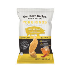 SOUTHERN RECIPE SMALL BATCH: Hot Honey Pork Rinds, 4 oz SOUTHERN RECIPE SMALL BATCH: Hot Honey Pork Rinds, 4 oz