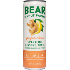 BEAR MAPLE: Ginger Citrus Sparkling Ginseng Tonic, 12 fo BEAR MAPLE: Ginger Citrus Sparkling Ginseng Tonic, 12 fo