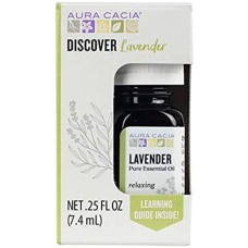 AURA CACIA: Discover Lavender Essential Oil, 0.25 fo