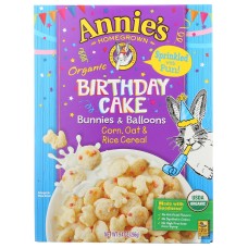ANNIES HOMEGROWN: Cereal Birthday Cake Organic, 9.4 oz
