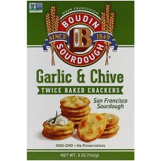BOUDIN SOURDOUGH: Garlic Chive Sourdough Crackers, 5 oz