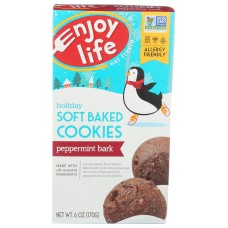 ENJOY LIFE: Holiday Soft Baked Cookies Peppermint Bark, 6 oz