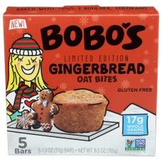BOBOS OAT BARS: Gingerbread Oat Bites 5 Ct, 6.5 oz