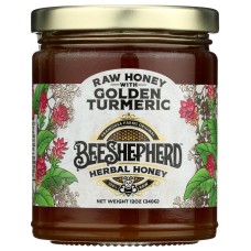 BEE SHEPHERD: Golden Turmeric Raw Honey, 12 oz