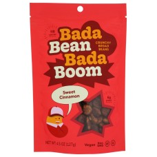 BADA BEAN BADA BOOM: Sweet Cinnamon Crunchy Broad Beans, 4.5 oz