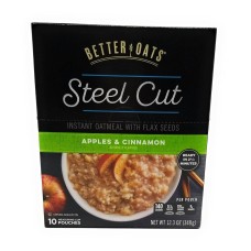 BETTER OATS: Steel Cut Apple Cinnamon Oatmeal, 12.3 oz
