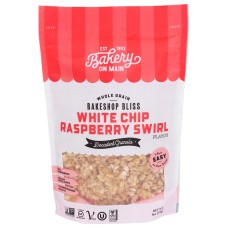 BAKERY ON MAIN: White Chip Raspberry Swirl Granola, 11 oz