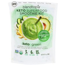 BLENDTOPIA: Keto Green Smoothie Kit, 7 oz