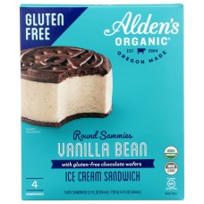 ALDENS ORGANIC: Vanilla Bean Ice Cream Sandwich, 14 oz